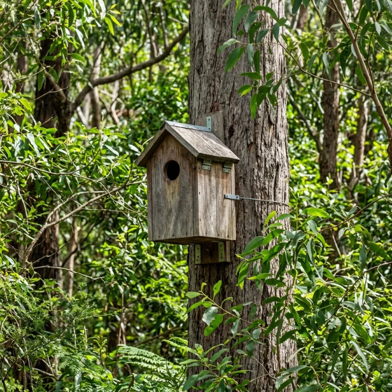 Animal nesting box installed as a humane alternative to a Seaford roof cavity